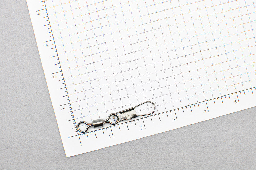 Manloong - Nickel Black Rolling Swivel With Interlock Snap