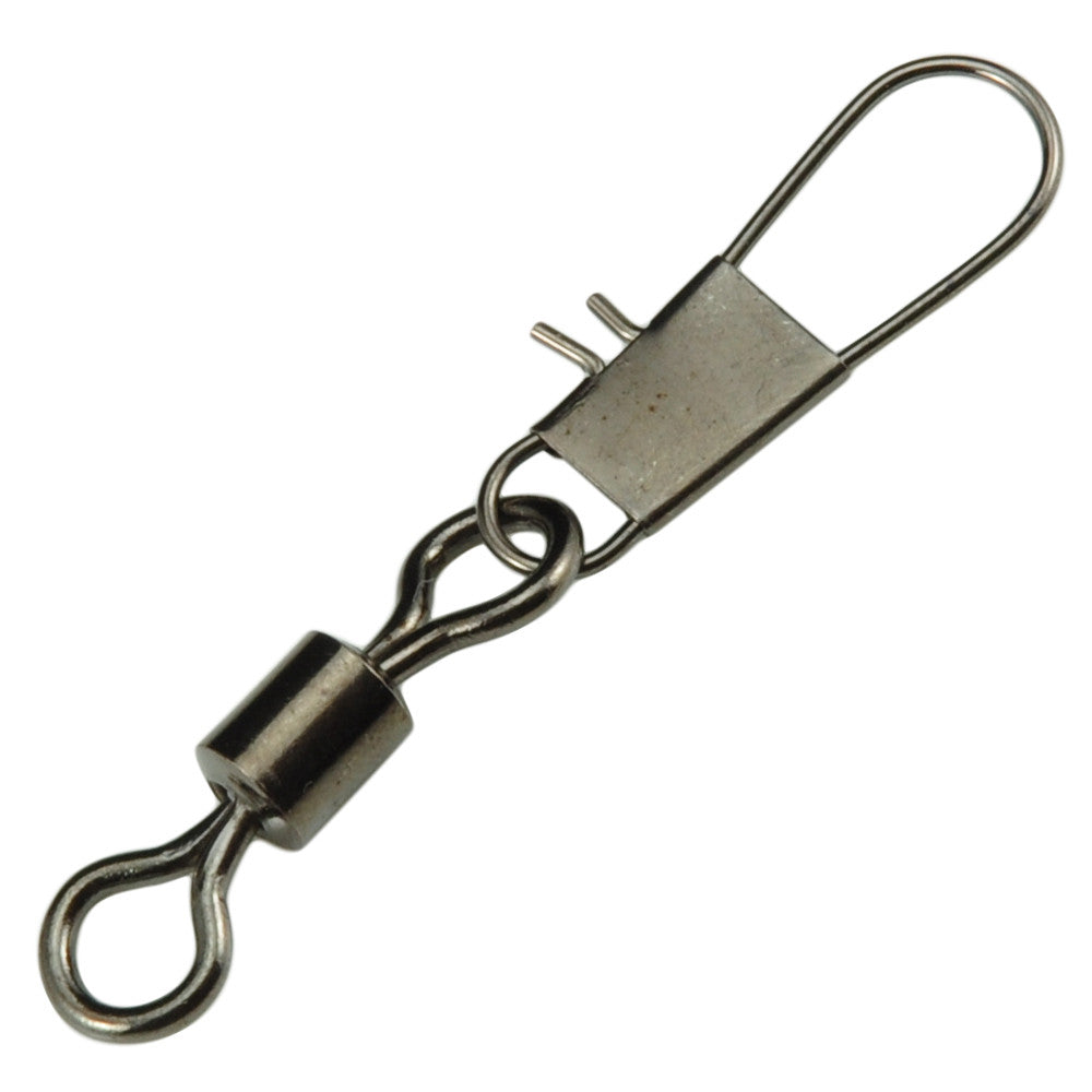 Manloong - Nickel Black Rolling Swivel With Interlock Snap